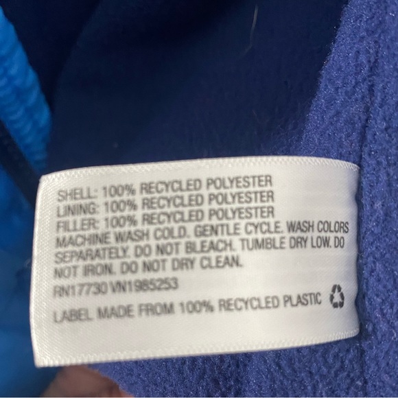 All in Motion Two Tone Blue Puffer Coat Kids Size 6 - Picture 7 of 7